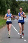 Tracey Millmore (Birtley) and James Palmer (Low Fell) taking part in the Tynedale Jelly 10 Road Race. Photo: David T. Hewitson/Sports for All Pics